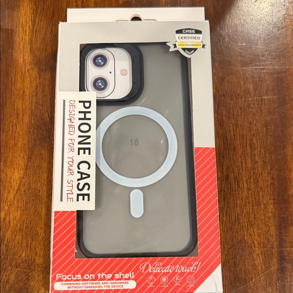 16 Black and white Smoked MagSafe iPhone Case.